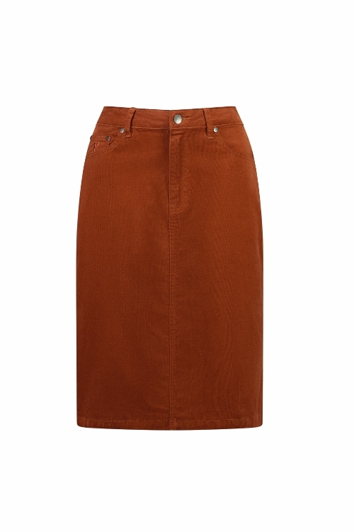 Brown corduroy skirt clearance queen