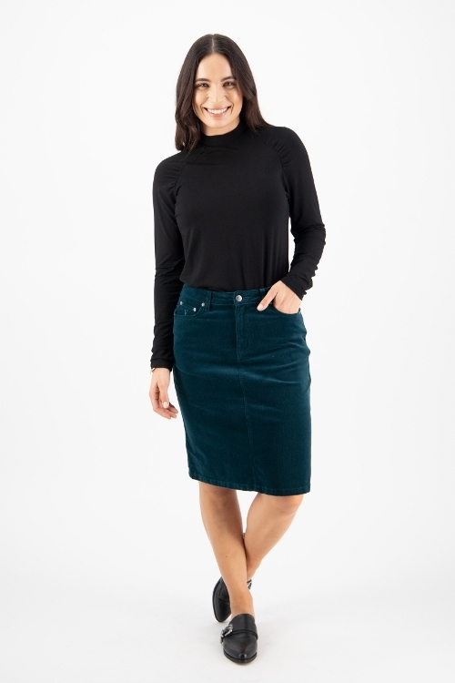 Black cord skirt on sale nz