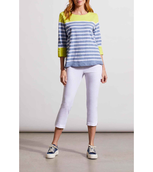 3/4 sleeve boat neck top