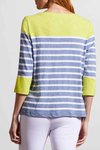 3/4 sleeve boat neck top