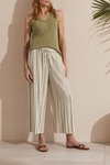 Linen blend stripe pant