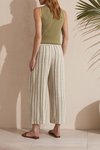 Linen blend stripe pant