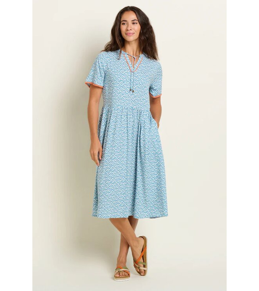 Yasmin blue midi dress