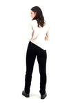 Slim leg cord pull-on pant