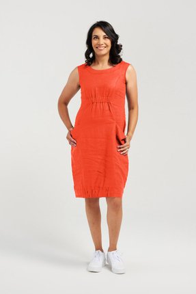 Two pkt elastic high waist dress-dresses-Gaby's