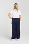 Straight leg linen pant