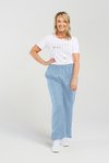 Straight leg linen pant