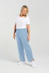 Straight leg linen pant