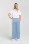 Straight leg linen pant