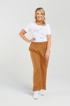 Straight leg linen pant