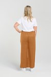 Straight leg linen pant