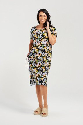 Bird of paradise bubble hem dress-dresses-Gaby's