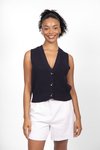 Rib V neck vest