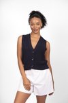 Rib V neck vest