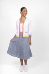 Colour block trim cardi