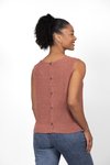 Button back sleeveless top