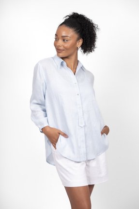 Linen long sleeve shirt-shirts-Gaby's