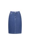 Denim skirt with back vent