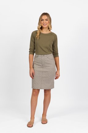 Printed skirt centre back vent-skirts-Gaby's