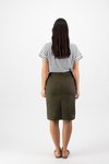 Poplin skirt with back vent