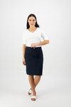 Poplin skirt with back vent