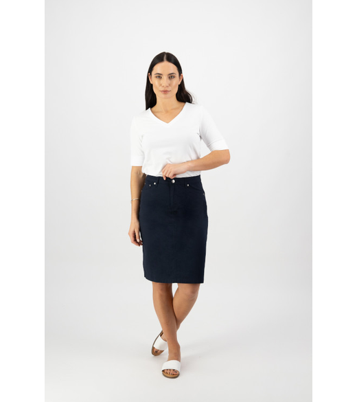 Poplin skirt with back vent