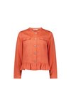 Jacket with frill hem