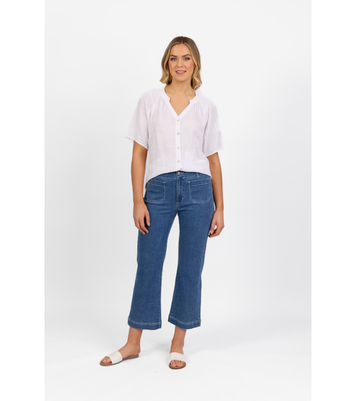 Straight leg ankle grazer jean