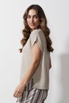 Chunky linen vest