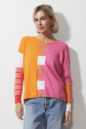 Intarsia squares  jumper-knitwear-Gaby's