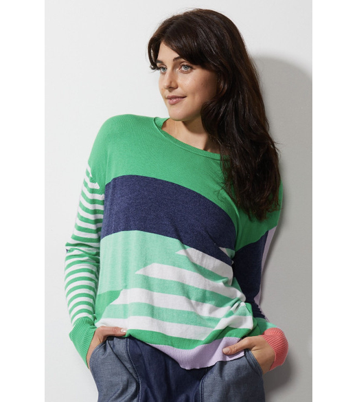 Diagonal stripe jumper