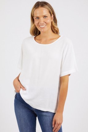 Curtis woven tee-tops-Gaby's