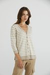 Shell stripe cardi