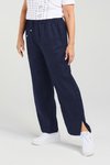 Straight leg linen pant