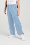 Straight leg linen pant