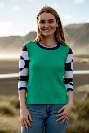 Fun sleeve jumper-knitwear-Gaby's