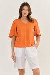 V neck linen top