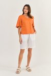 V neck linen top