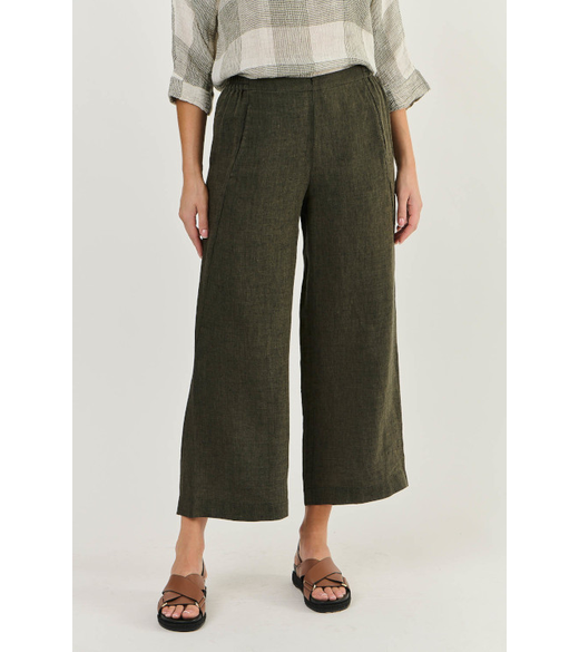 Wide leg linen pant