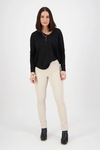 Slim leg cord pull-on pant