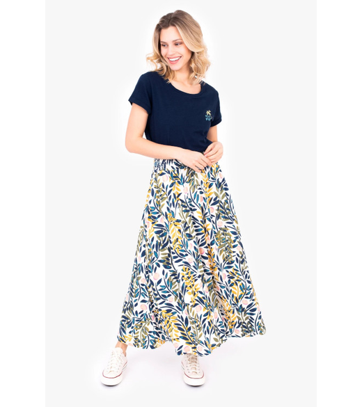 Trailing maxi skirt